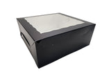 Cajas para panadería con ventana y lengüeta de bloqueo de colores, 14 x 10 x 4 - Caja de 100 - N.º 14104W