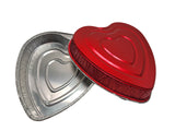 Bandeja para hornear desechable de papel de aluminio con forma de corazón - Caja de 100 - N.º 339