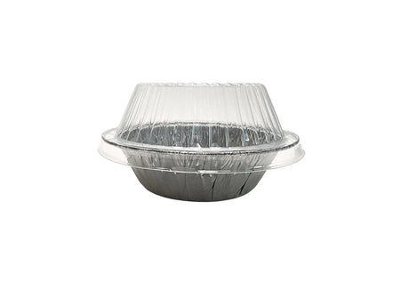 Handi-Foil  5¾" Disposable Foil Pot Pie Pan w/ Dome Lid - Case of 1000 - #4007P Handi-Foil