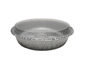 10" Round Carryout Pan with Plastic Lid  Case of 250 - #260P Handi-Foil