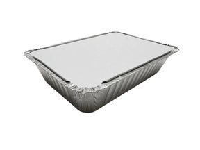 2¼ lb. Oblong Carryout Pan with Board Lid - Case of 500  #250L Handi-Foil