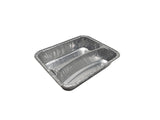 Disposable Aluminum Foil Two-Compartment Hot Dog Tray - Case of 1000- #215