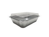 2-1/2 lb. Heavy Foil Carryout Pan with Plastic Lid - Case of 500 - #6421P