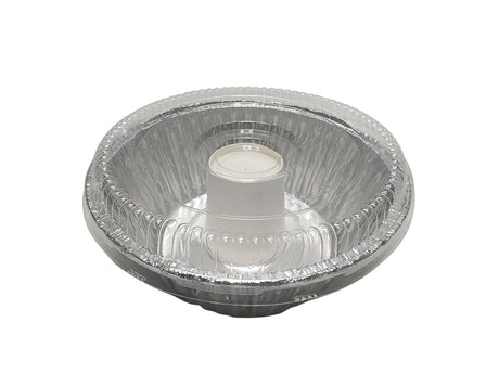 8" Angel Food Cake - Bundt Pan with Plastic Lid - Case of 100  #4060