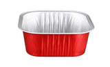 Moldes para postres de aluminio de colores cuadrados de 11 oz - Caja de 1000 #A24NL