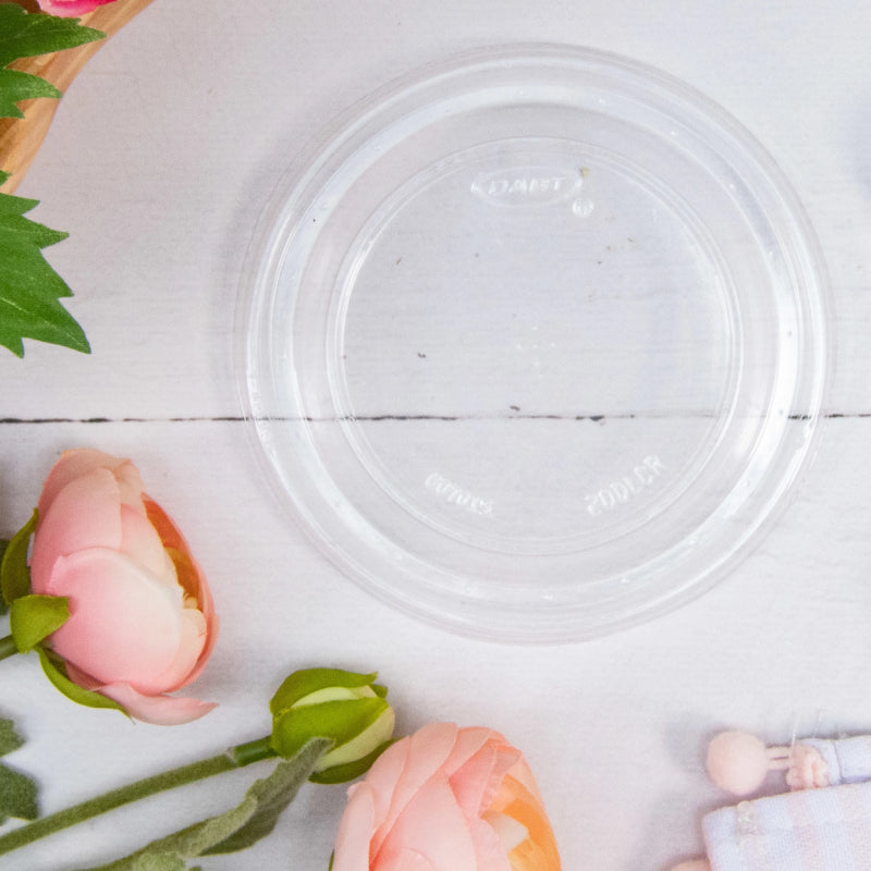 20 oz. OPS Plastic Non-Vented Clear Dome Lid - Case of 1000 - #20DLCR