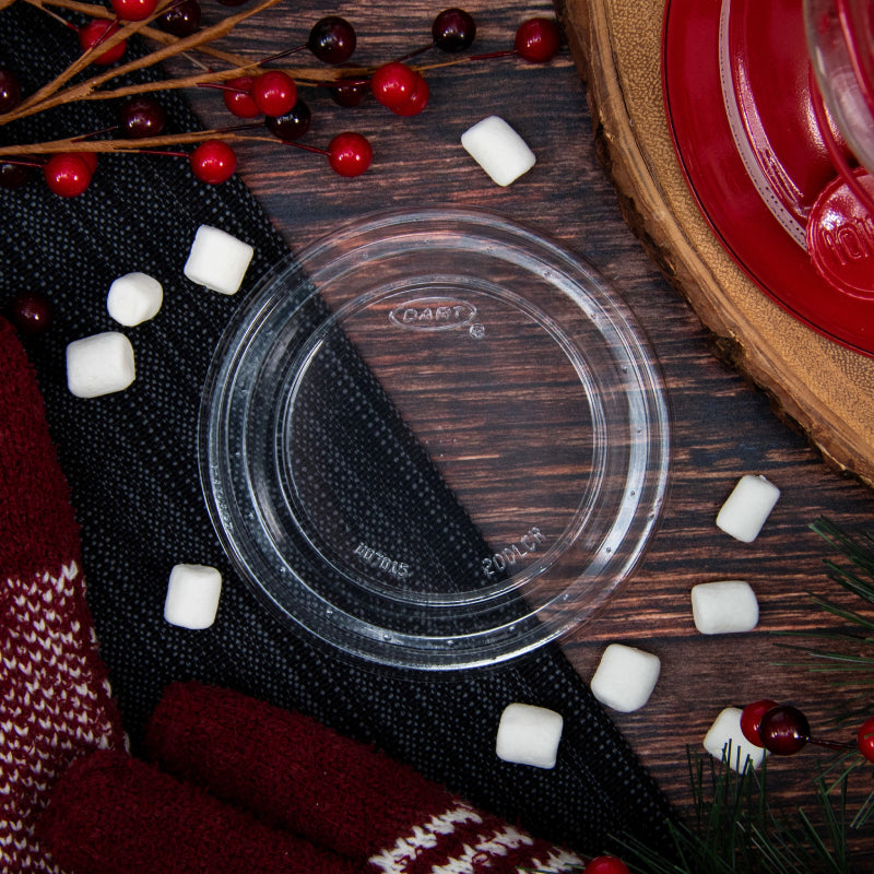 20 oz. OPS Plastic Non-Vented Clear Dome Lid - Case of 1000 - #20DLCR