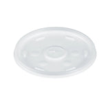 Dart 30-32 oz. Translucent HIPS Plastic Straw-Slotted Lid - Case of 1000 - #20SL Dart Container