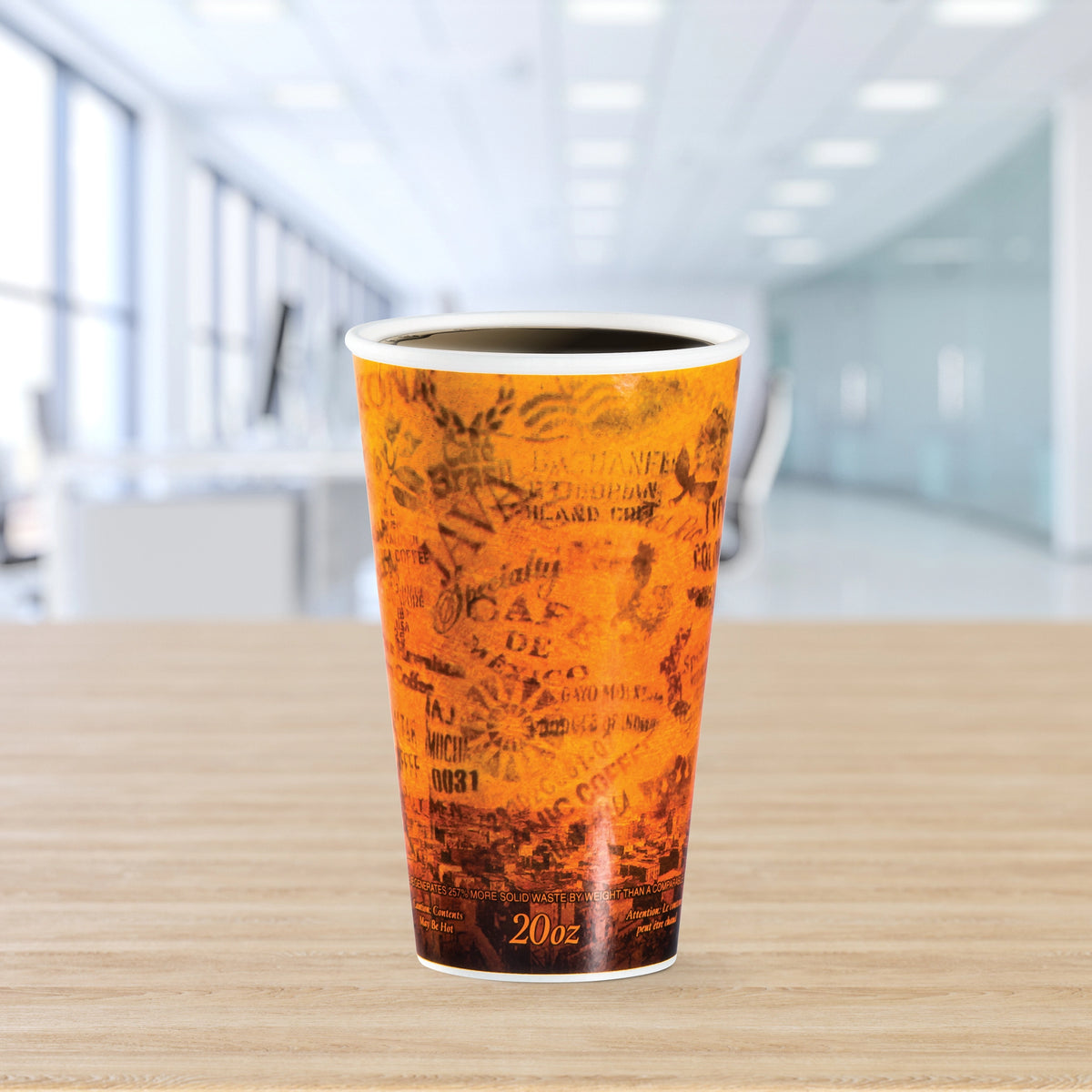20 oz. Escape® Paper-Wrapped Foam Cup - Case of 500 - #20U16ESC
