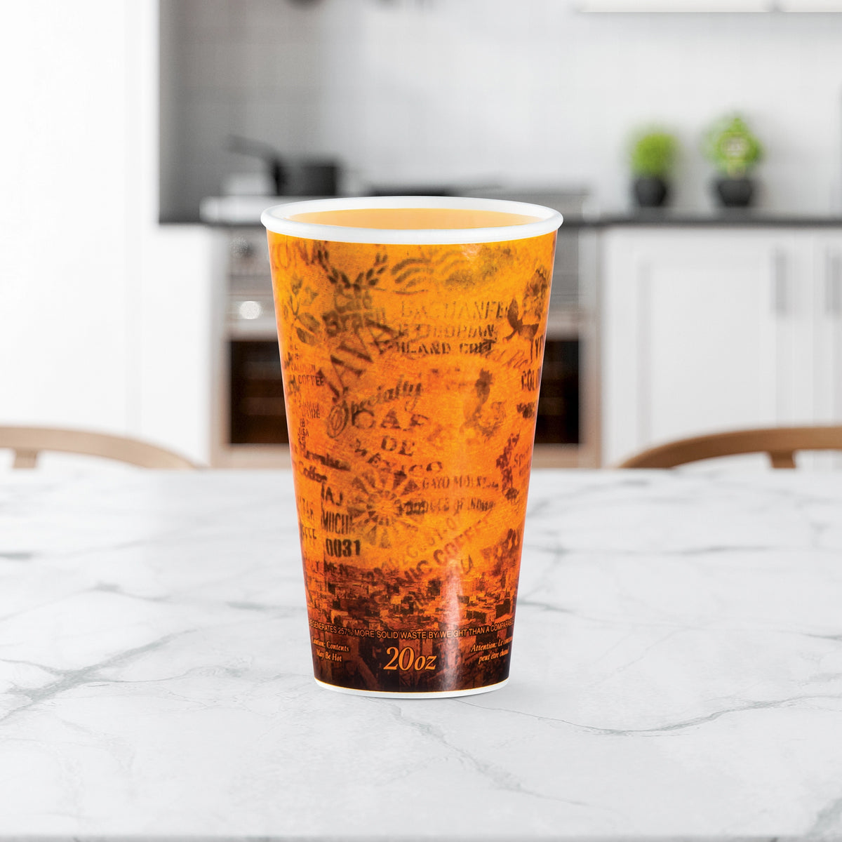 20 oz. Escape® Paper-Wrapped Foam Cup - Case of 500 - #20U16ESC