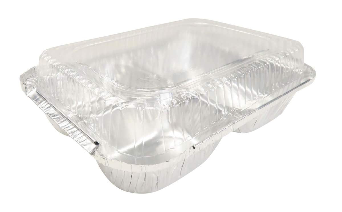 3 Compartment Meal Tray with Plastic Lid -  Case of 500  #210P