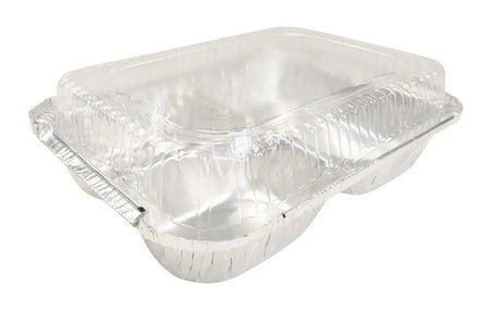 3 Compartment Meal Tray with Plastic Lid -  Case of 500  #210P Durable Packaging