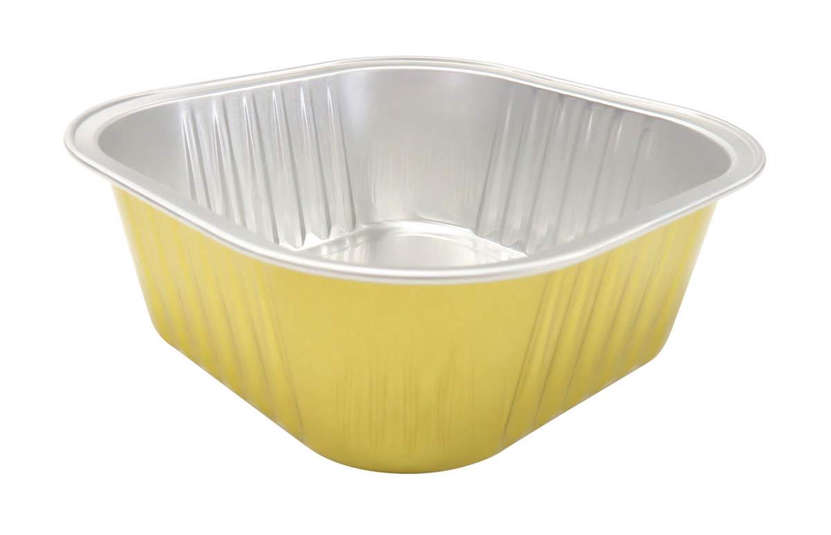 Moldes para postres de aluminio de colores cuadrados de 11 oz - Caja de 1000 #A24NL