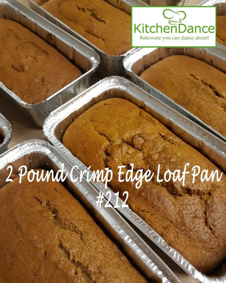 2 lb. Disposable Aluminum Loaf Pan with Crimp-on Board Lid  Case of 500 - #212L D & W Fine pack