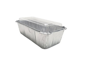 2 lb. Disposable Foil  Loaf Pan with Crimp-on Plastic Lid - Case of 500 -  #212P D & W Fine pack