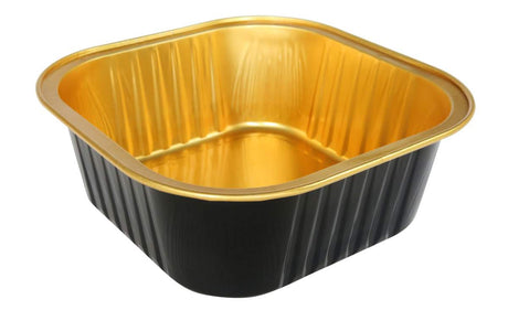 Moldes para postres de aluminio de colores cuadrados de 11 oz - Caja de 1000 #A24NL