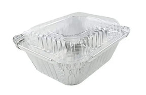 1 lb. Disposable Aluminum Take-out Pan with Plastic Lid  Case of 1000  #220P Handi-Foil