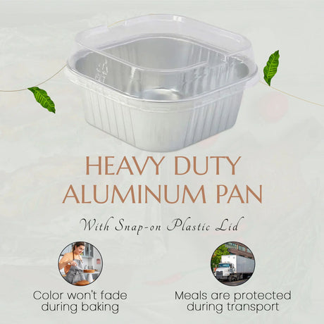 11 oz. Square Foil Cup with Snap-on Plastic Lids - Case of 1000 - #A24P KitchenDance