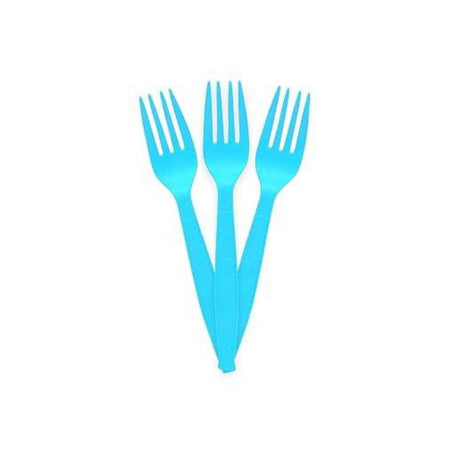 Phade® 7.1" Blue Compostable Unwrapped Forks Bulk - Case of 550 - #222673