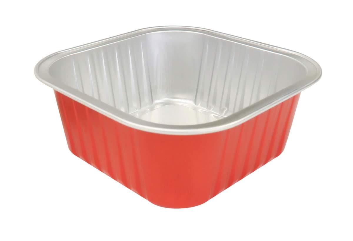 Molde para postre de aluminio de colores, cuadrado, de 6 onzas, caja de 2000 unidades, n.° A31NL