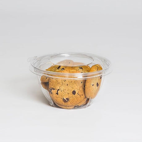 Safe-T-Fresh 24 oz. Tamper Evident & Tamper Resistant Clamshell Bowl - Case of 150 - #TS24RN Inline Plastics