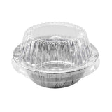 5¾" Disposable Aluminum Pot Pie Pan - Extra Deep -  w/ High Dome Lid - Case of 1000   #2400P