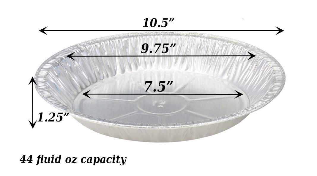 Molde para tarta hondo desechable de papel de aluminio de 11" - Caja de 500 n.º 2411