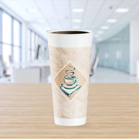 Café G® 24 oz. Green EPS Foam Cup - Case of 500 - #24X16G