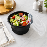 Cruiser® Bowl 5.8″ Round Black 24 oz. MFPP Medium Bowl w/ Lid Combo - Case of 624