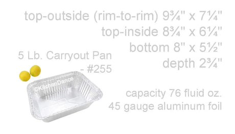 5 lb. Oblong Carryout Pan with Board Lid -  Case of 250 - #255L Durable Packaging