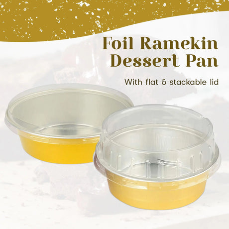 5 oz. Foil Cup with Plastic Lid  Case of 2000 - #A41P KitchenDance