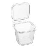 Inline Plastics Safe-T-Fresh 4" Square Tamper Evident & Tamper Resistant Container, 24 oz. - Case of 264 - TS4024