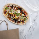 28 oz. PFAS-Free Fiber Oval/Burrito Bowl - Case of 300 - #28FBRBB