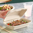 Dart ProPlanet 9" x 6" Compostable Fiber Take-Out Container - Case of 200 - HC206FBR1 Dart Container