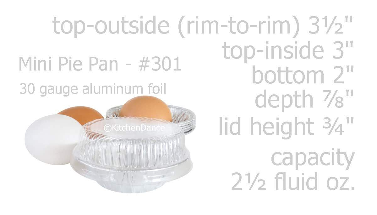 Molde para tarta desechable de aluminio de 3" con tapa de plástico - Caja de 2000 n.º 301P