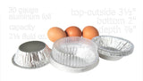 3" Disposable  Aluminum Tart Pan w/ Plastic Lid -  Case of 2000  #301P