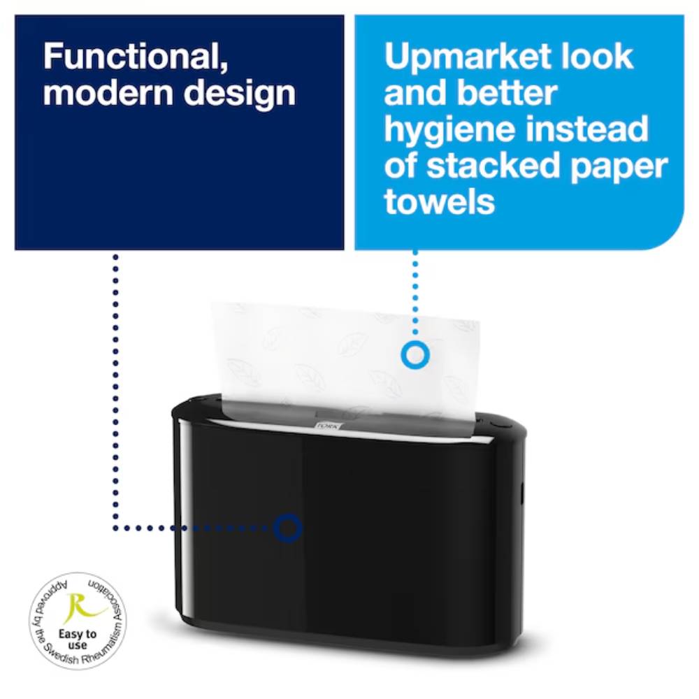 Tork Xpress® Black Countertop Multifold Hand Towel Dispenser - Case of 1 - #302028