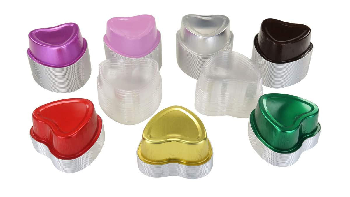 Plastic lid for Mini Heart Shaped Foil Pan - Case of 2000  #PL-3055