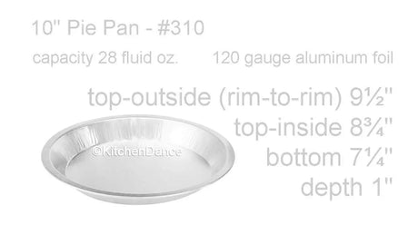Disposable 10" Heavyweight Foil Pie Pan - Case of 200  #310 Chief