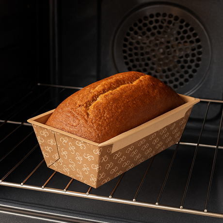 1 lb. Bakeable Kraft Paper Loaf Pan - Case of 380 - #31905