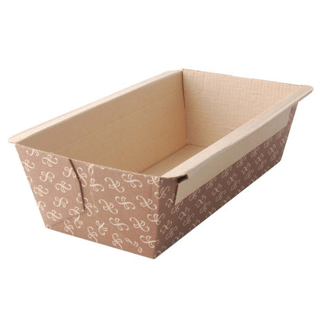 1 lb. Bakeable Kraft Paper Loaf Pan - Case of 380 - #31905