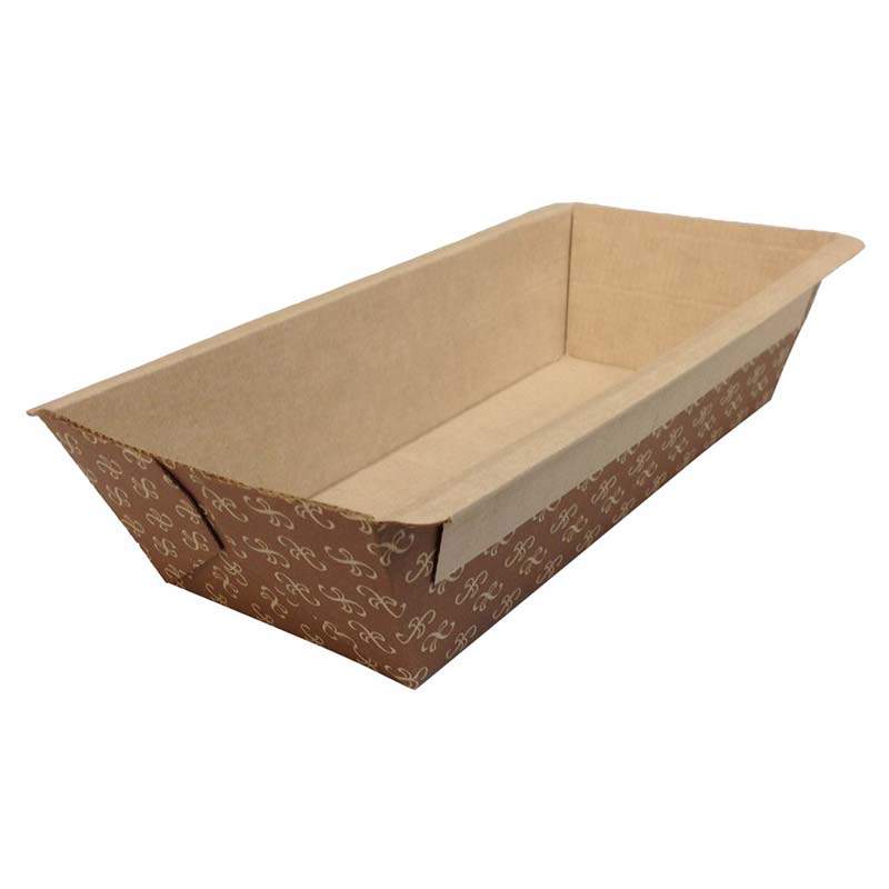 1-1/2 lb. Bakeable Kraft Paper Loaf Pan - Case of 370 - #31906
