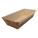 1-1/2 lb. Bakeable Kraft Paper Loaf Pan - Case of 370 - #31906