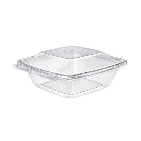32 oz hinged deli container in white background