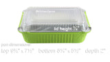 3.75 lb. Colored Carryout Foil Pan with Plastic Lid - Case of 500 - #3227P