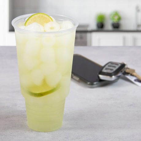 Dart Solo 32 oz. Clear Pedestal PET Plastic Cup - Case of 500 - #32AC