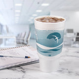 Horizon® Teal 32 oz. EPS Foam Pedestal Cup - Case of 400 - #32AJ20H
