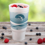 Horizon® Teal 32 oz. EPS Foam Pedestal Cup - Case of 400 - #32AJ20H