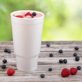 Dart 32 oz. EPS Foam Pedestal White Hot & Cold Cup - Case of 400 - #32AJ20