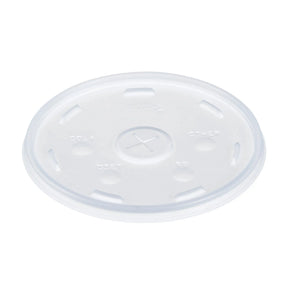 Dart 32 oz. Translucent HIPS Plastic Straw-Slotted Lid - Case of 1000 - #32SL1 Dart Container